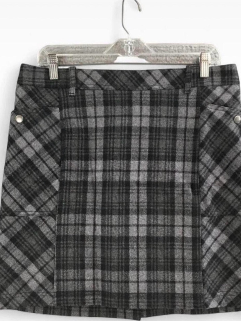 Vintage Eddie Bauer Academic Plaid Wool Mini Skirt Lined ,size 10